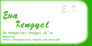 eva kengyel business card